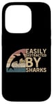 Coque pour iPhone 14 Pro Retro Vintage Easily Distracted By Sharks Hammerhead Shark