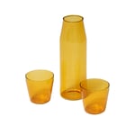 NINE - Milk set of 1 Carafe + 2 glasses Yellow - Karaffel - Julien Renault - Glass