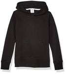 Amazon Essentials Girls' Pullover Hoodie Sweatshirt, Black, 8 Years