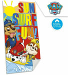 PAW PATROL SUN SURF FUN ! 100% COTTON LARGE BEACH TOWEL BATH TOWEL