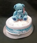 New Baby Paws New Baby Textile Cake Bales -  Blue Teddy