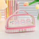 Pink Bunnys Kawaii Bunny Pencil Case Large Kawaii Pencil Pouch  For Gifts