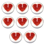 8pk Red Glitter Heart Tea Light Candles Valentines Day Love Romantic Decor P7086