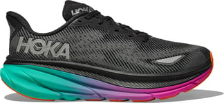 Hoka Men's Clifton 9 GORE-TEX Black/Electric Aqua, 48