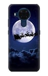 Xmas Santa Moon Case Cover For Nokia 5.4