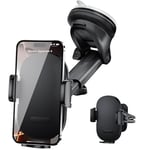 Vexloria Upgraded Car Phone Holder, Car Phone Mount 360° Rotation, With Super Strong Suction,Car Phone Cradle for Dashboard/Windscreen/Air Vent, Car Phone Holder for all 4.0''-7.0'' phones