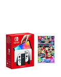 Nintendo Switch OLED White + Switch Mario Kart 8 Deluxe Bundle