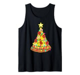 Pizza Christmas Tree Lights Funny Crustmas Men Women Kids Tank Top