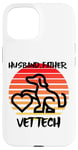 Coque pour iPhone 15 Husband Father Vet Tech, vétérinaire, chien, animal de compagnie, chat, famille