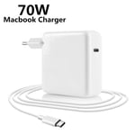 Chargeur rapide pour Macbook Pro Air 12 13 14 15 16 Dallas M2 96W 140W PD USB-C Type C Adaptateur secteur Ordinateur Portable Notebook - Type 70W With Cable