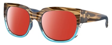 Costa Del Mar Waterwoman Cateye Polarized Sunglass Wahoo Brown Blue Crystal 55mm