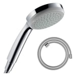 Pommeau de douche - HANSGROHE - Croma 100 EcoSmart - chromé - débit limité - flexible Designflex 125 cm