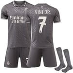 Real Madrid Borta Fotbollströja Barn & Vuxna 2024-2025 Vinicius Nr. 7 VINI JR Adult S