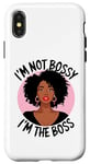 Coque pour iPhone X/XS Femme noire impertinente Melanine Poppin African Queen Lady Boss