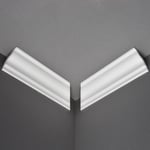 DECOSA Angle rentrant pour la moulure S50 - polystyrène - blanc - 4 angles - Blanc