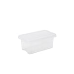 SUNDIS View Box, boîte de rangement 0,5l en plastique transparent, avec couvercle, superposable et empilable, idéale pour les cosmétiques, bijoux, stylos et feutres, accessoires de couture, perles