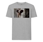 T-Shirt Homme Col Rond Bebe Elephant Elephanteau Douche Joue Avec De L'eau Mignon