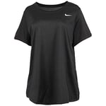 Nike CJ2582 W NK DRY LEG TEE CREW PLUS T-shirt women's black/white 2X