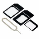 MOONAR® 4 En 1 NANO SIM Adapter, pour l'iPhone 4 / 4S iPhone Pour 5 / 5S / 5C avec carte Pin