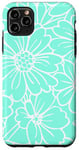 Coque pour iPhone 11 Pro Max Light Green Floral Pattern Minimalist Flowers Phone Cover