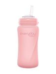 Glass Straw Bottle Healthy + Rose Pink Pink Everyday Baby