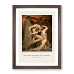 Dante And Virgil By William Adolphe Bouguereau Exhibition Museum Painting Framed Wall Art Print, Ready to Hang Picture for Living Room Bedroom Home Office Décor, Walnut A3 (34 x 46 cm)