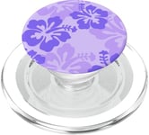 Cute Purple Hibiscus Tropical Floral Hawaiian Flowers Island PopSockets PopGrip for MagSafe