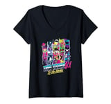 Womens Teen Titans Go! To The Movies Group Panels V-Neck T-Shirt