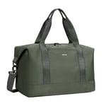 ECOHUB Sac de Voyage Pliable, 30L Bagage Cabine 45x36x20 Easyjet, Bagage à Main avec Amovible Poche Humide, Sac Weekend Femme Hommes, Sac Cabine Avion, Sac d'Hôpital, Brevet en Cours(Vert)