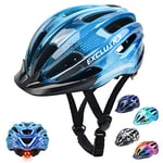 Exclusky Casque Velo Enfant, Casque Fille Casque Trotinette Enfant Casque Velo Lumineux Casque Vélo Enfant Casque Velo Fille pour VTT Cyclisme Skate Roller BMX Planches à Route Sport (Âge 5-13 Ans)