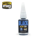 Black Slow Dry Cyanoacrylate (21g) Ammo By Mig - MIG8034