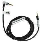 vhbw Câble audio AUX compatible avec Sennheiser HD558, HD559, HD560S, HD569 casque - Avec prise jack 3,5 mm, 150 cm, noir / argenté