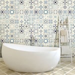 Sticker Mural Carrelage adhésif Cuisine Salle de Bain - 24 stickers carrelages azulejos girolamo - 24stickers10x10cm