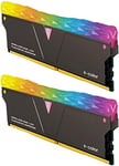 V-Color Prism Pro RGB 16GB (2 x 8GB) DDR4 3200MHz (PC4-25600) Desktop Memory Module Ram Black H/S (TL8G32816C-E6PRKWK)