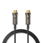 Nedis Aktiv Optisk Ultra High Speed ​​HDMI-Kabel med Ethernet | HDMI™ Stik | HDMI™ Stik | 8K@60Hz | 48 Gbps | 20.0 m | Runde | PVC | Sort | Gaveæske