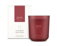 ipuro JARDIN Classic - Bougie parfumée en verre avec arôme citron vert, bergamote, magnolia et rose, clou de girofle et ambre - Bougie parfumée longue durée - Rouge - 270 g