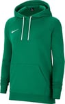 NIKE CW6957-302 W NK FLC PARK20 PO HOODIE Sweatshirt Women's PINE GREEN/WHITE/WHITE Size L