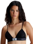 Calvin Klein Womens 000QF7377E CK96 Triangle Bra - Black Nylon - Size 16 UK