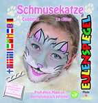 Eulenspiegel 203354 - Kit de maquillage motif chaton, 4 couleurs, 1 pinceau, 1 notice, pour env. 40 masques, Carnaval, Fête à thème