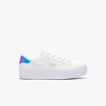 Lacoste Sneakers Ziane Platform femme en cuir Taille 38 Blanc/rose