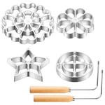 Rosette Iron Molds Set Cooking Stamp Maker Kit Bunuelos Mold with Handle5757