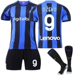 22 Inter Milan tröja  hemmaplan no. 9 Dzeko tröja set 16（90101cm)