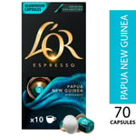 L'OR 70 Nespresso* Compatible Capsules Papua New Guinea 7 Packs of 10 Pods