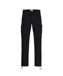 Jack & Jones Mens Cargo Combat Trousers - Black - Size 30W/30L