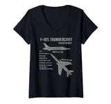 Womens F-105 Thunderchief V-Neck T-Shirt