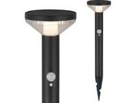 Maclean Solar Led Lamp, With Sensor, 3 Modes, Hammer, Li-Ion 18650, Ip44, 3,7V, 1200 Mah, Black, Mce465 B