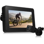 Lifcausal - Rétroviseur de guidon de vélo, caméra de recul de vélo rechargeable 1080P avec moniteur 4,3' Vision nocturne couleur Vue grand angle 150°