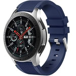 Dirrelo Strap Compatible with Samsung Galaxy Watch 3 45mm/Galaxy Watch 46mm/Huawei GT 2 46mm, 22mm Soft Silicone Sport Wrist Bands Replacement for Samsung Gear S3 Frontier for Men Women, Dark Blue