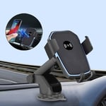 UK 10W Wireless Car Charger Gravity Phone Mount Bracket For Apple iPhone Samsung