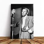 Big Box Art Canvas Print Wall Art Frank Sinatra (1) | Mounted and Stretched Box Frame Picture | Home Decor for Kitchen, Living, Dining Room, Bedroom, Hallway, Multi-Colour, 30x20 Inch